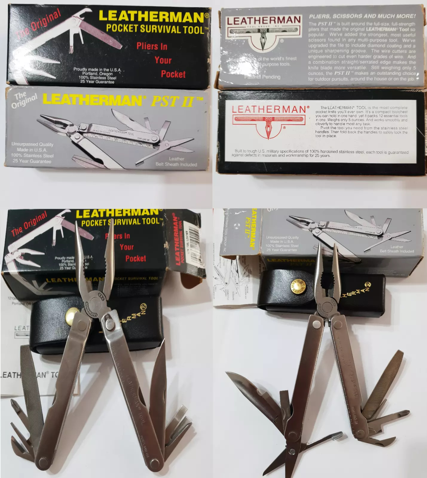 🔥 2X Leatherman PST and PST II Stainless Multi-Tool New in Box Rare Collectable
