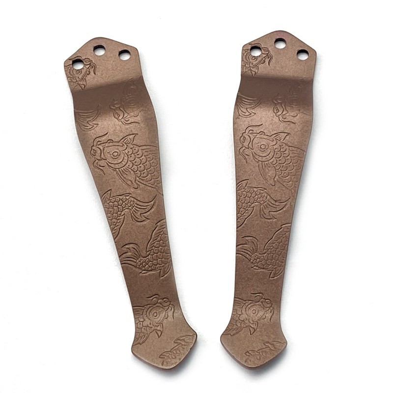 Titanium Koi CNC Pocket Clip for Emerson Benchmade ZT Knife DIY Replacement