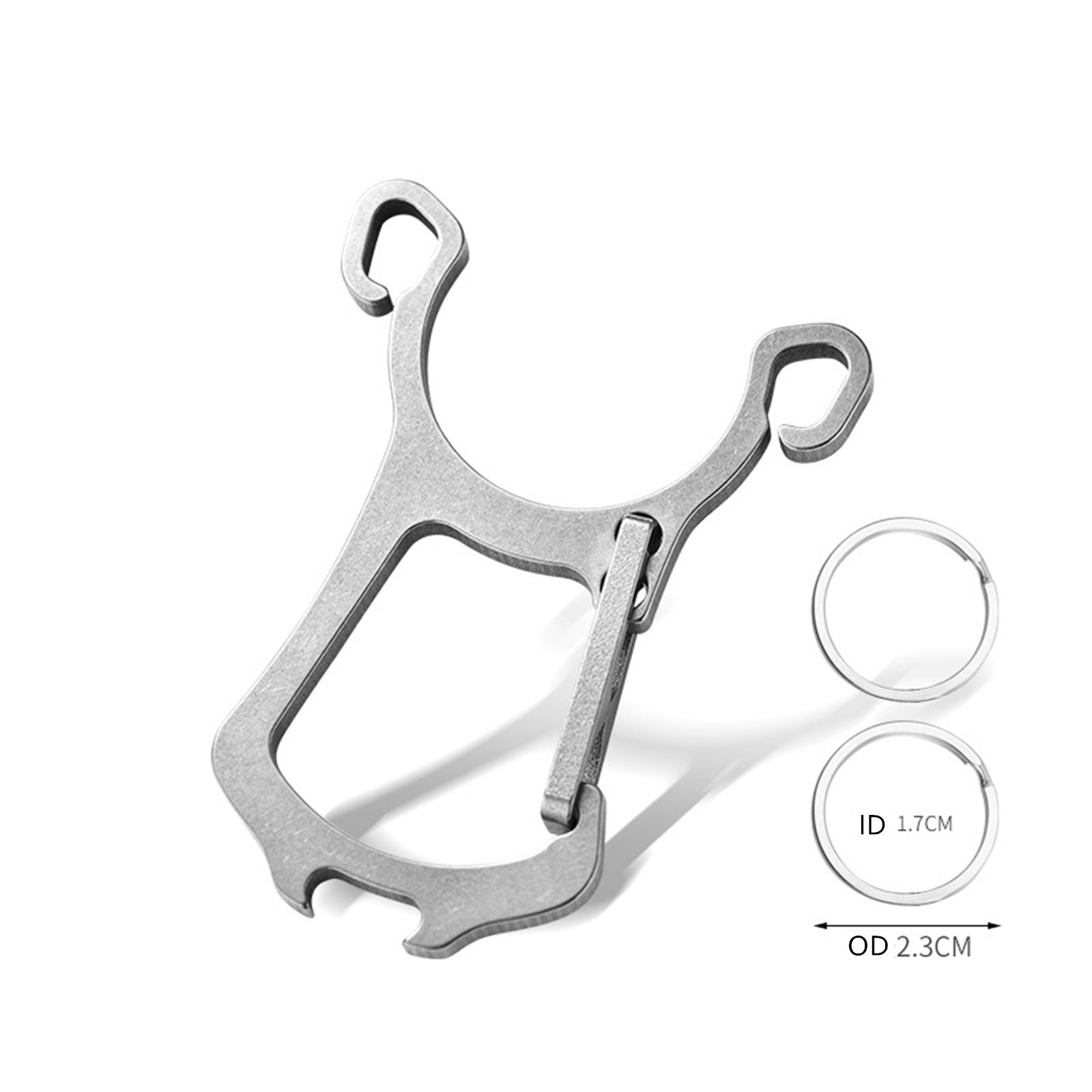 CNC Titanium Alloy Pocket Pry Bar Pendant Mini Crowbar Opener Keychain Multi EDC