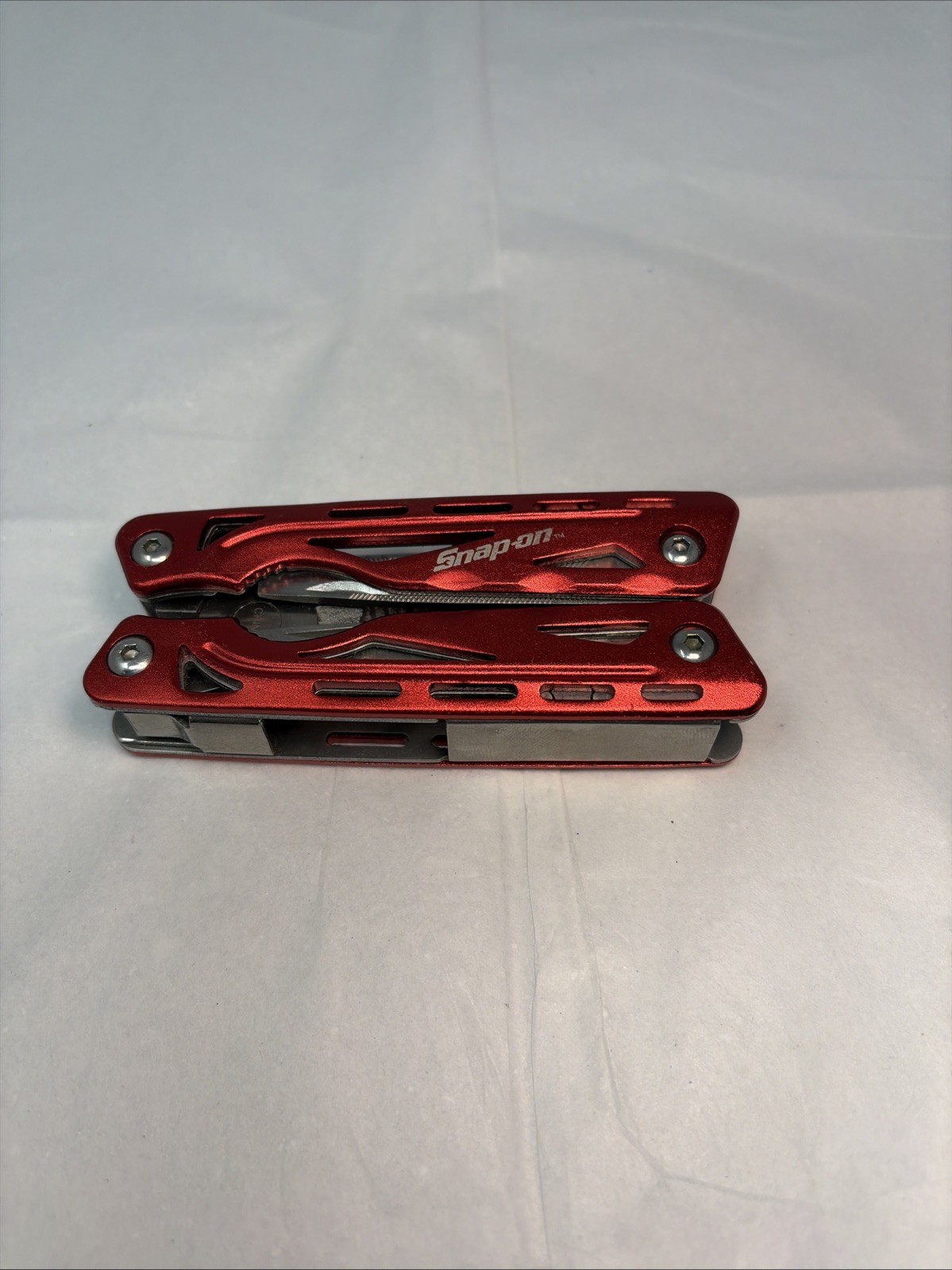 Snap-On Tools Red Multi-Tool Folding Pocket Knife w/ Pliers – Compact Tool