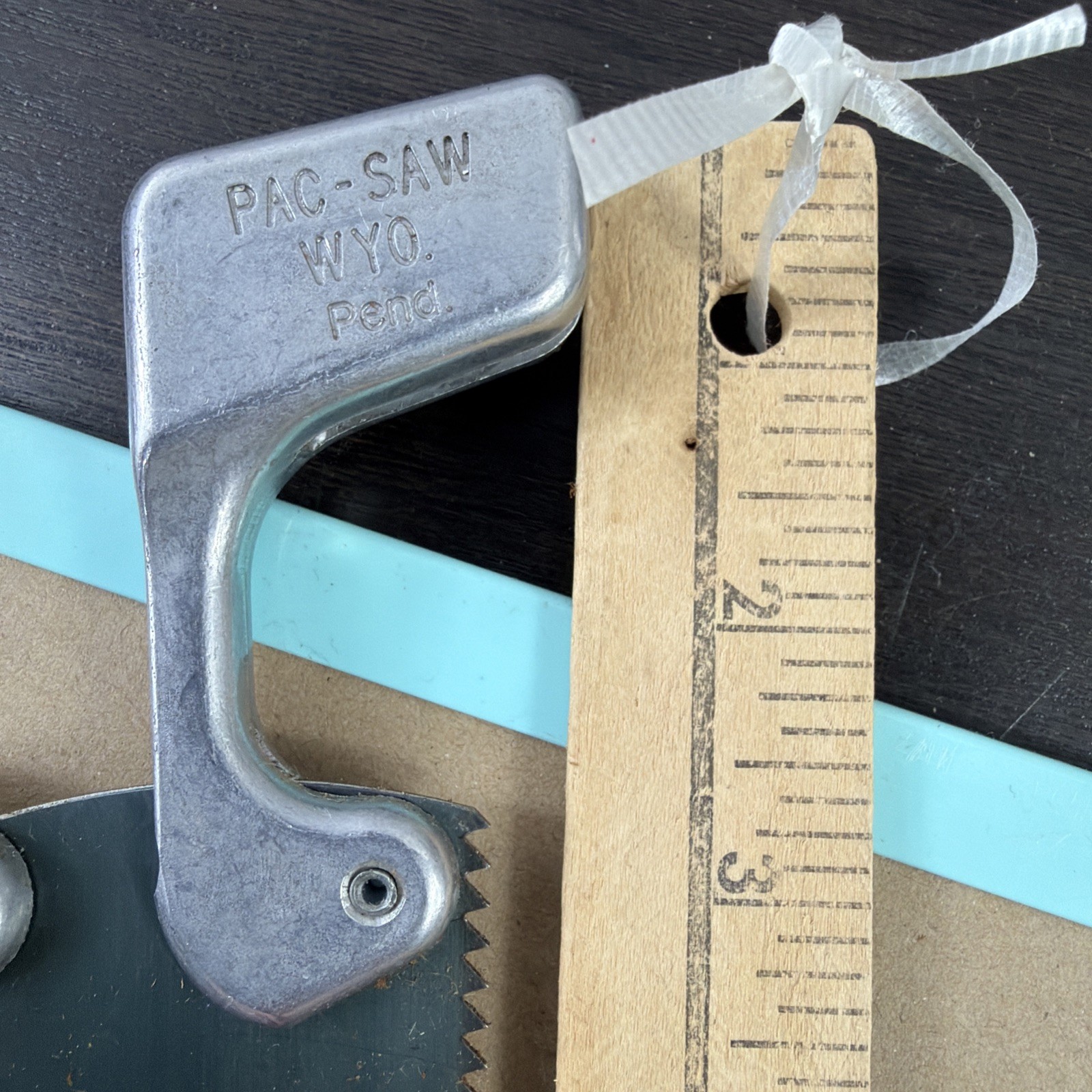 Rocky Mountain Pac Saw Dubois WYO. with Camo Sheath Camping Hunting GUC