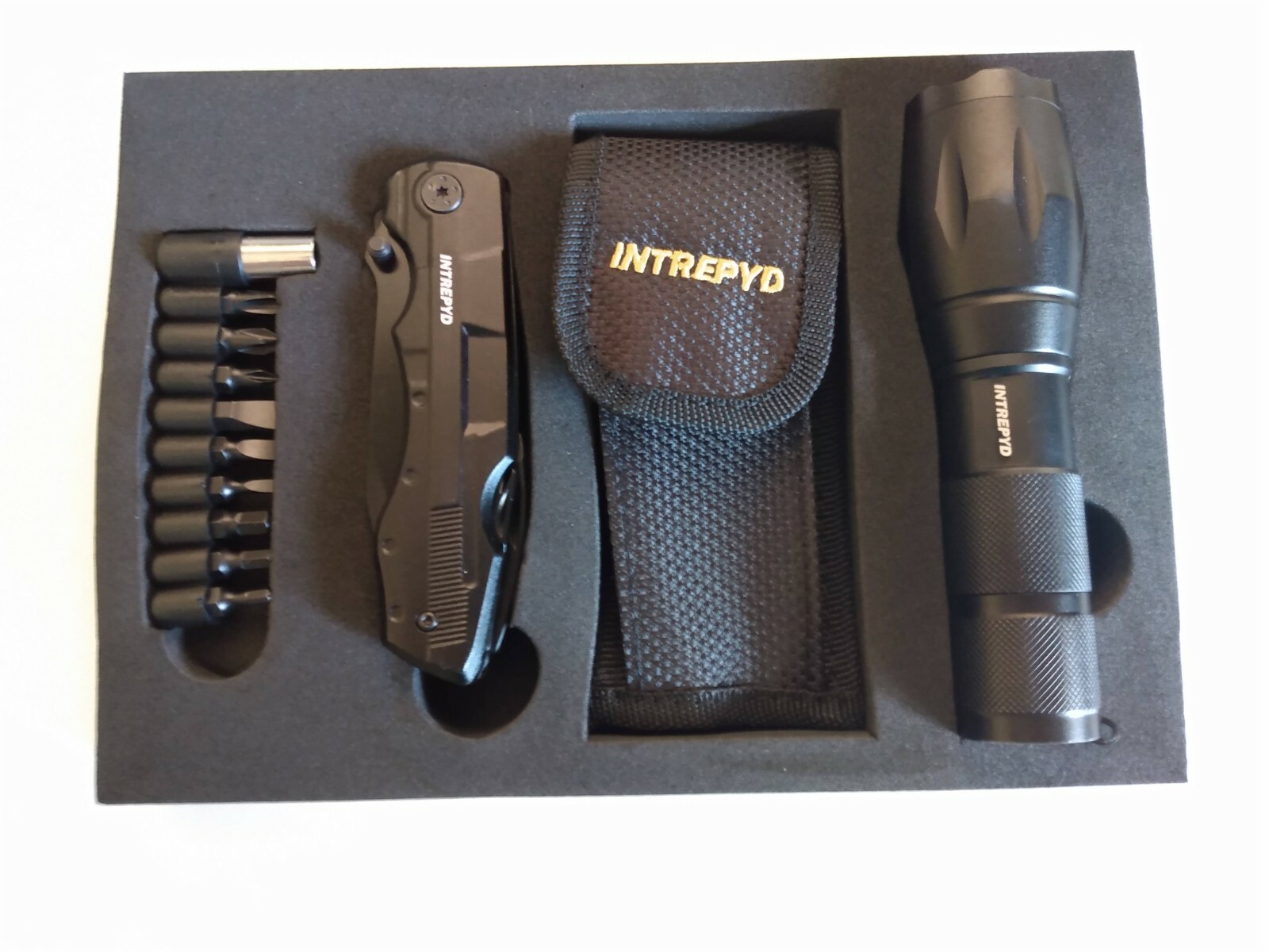 Intrepyd Multi Tool LED Tactial Flashlight Set (New in Box)