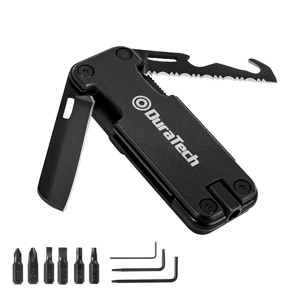 DuraTech 16-in-1 Multitool Knife EDC Pocket Multi Tool Locking Blade Rope Cutter