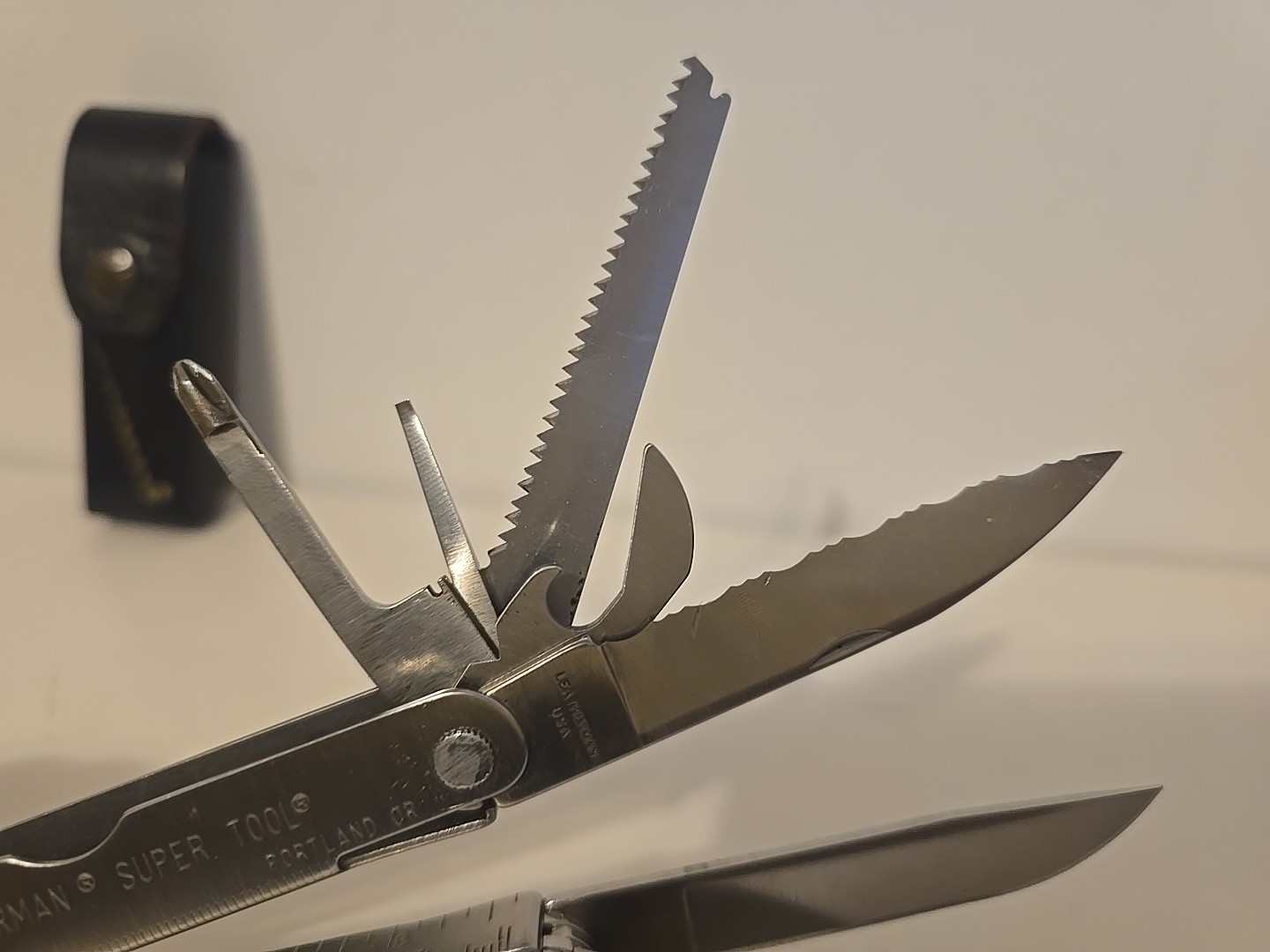 Vtg Leatherman Tool Patent Pending USA Stainless Steel Multi-Tool & Sheath