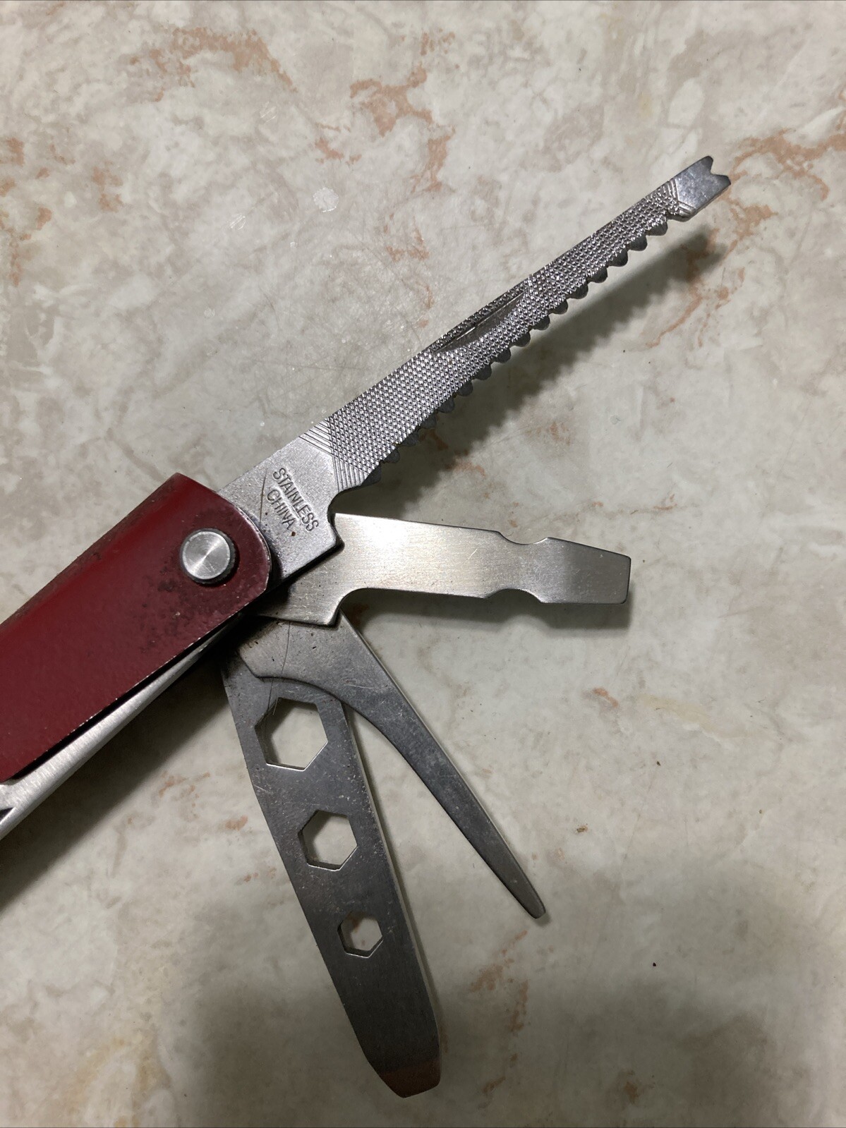 Outdoor Survival Stainless Multi Tool Plier 10 In 1 Compact Knife Saw Wrench
