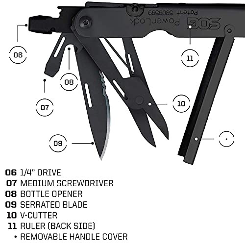 Powerlock Multi-tool- Compound Leverage Technology With Eod Crimper Device,