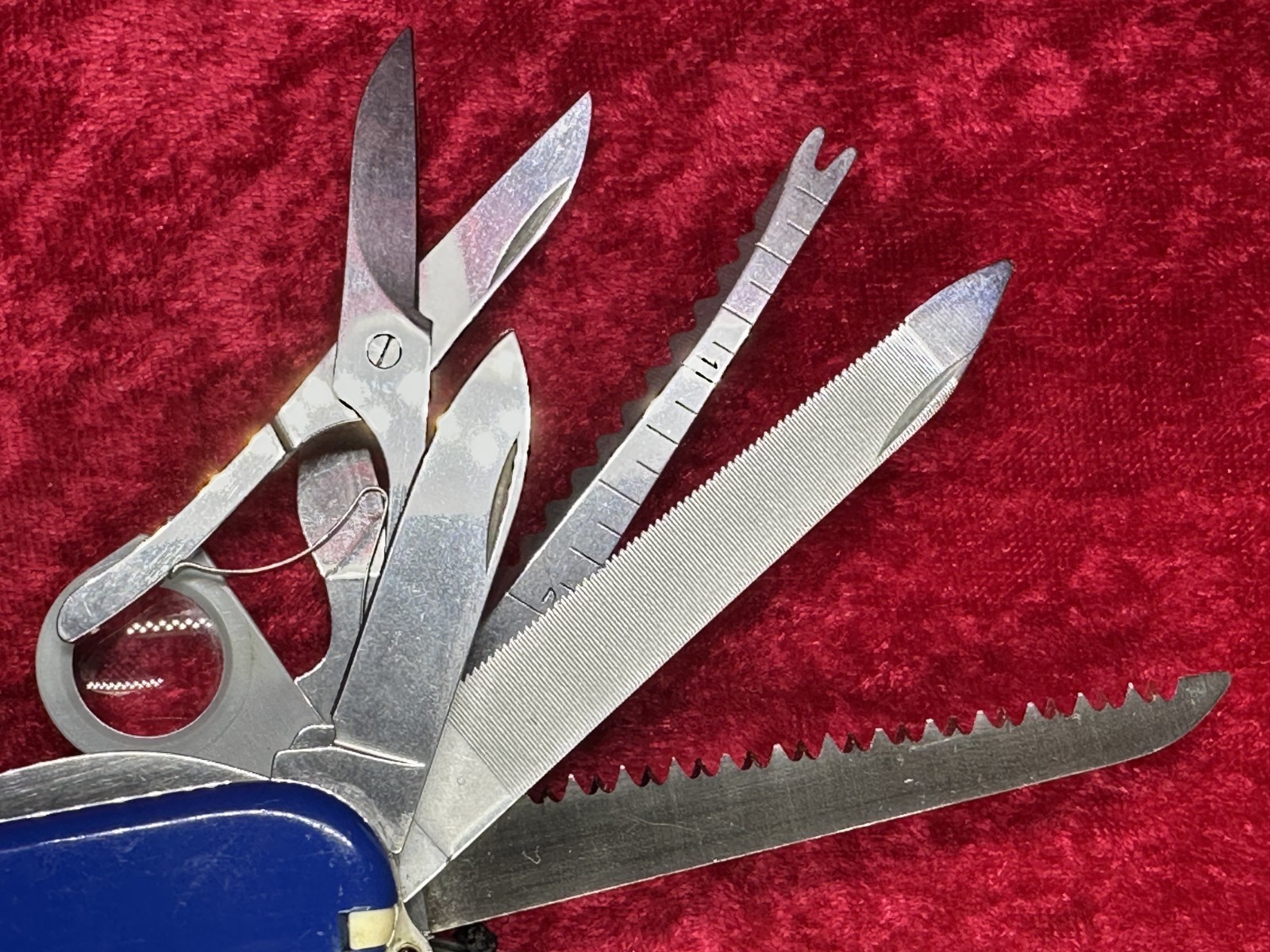 Victorinox Champion-C Motorola Blue Swiss Army Knife w/Pouch Rare Vintage (669)