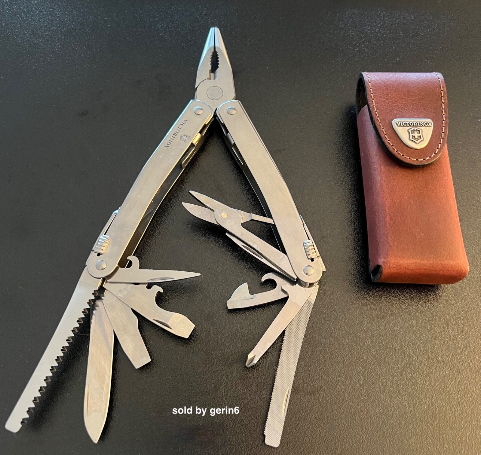 Victorinox Swiss Army Knife, Swisstool With Brown Pouch 3.0224.L New In Box