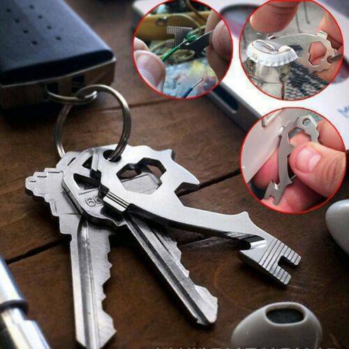 20 In 1 Outdoor Survival EDC Multi-Tool Gear Carabiner Keychain Bottle OpenerS