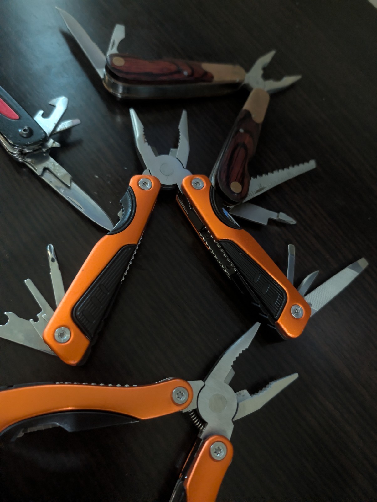 Lot of 5 Multi Tools Craftsman COAST Husky Pliers Knife Saw Screwdriver EDC
