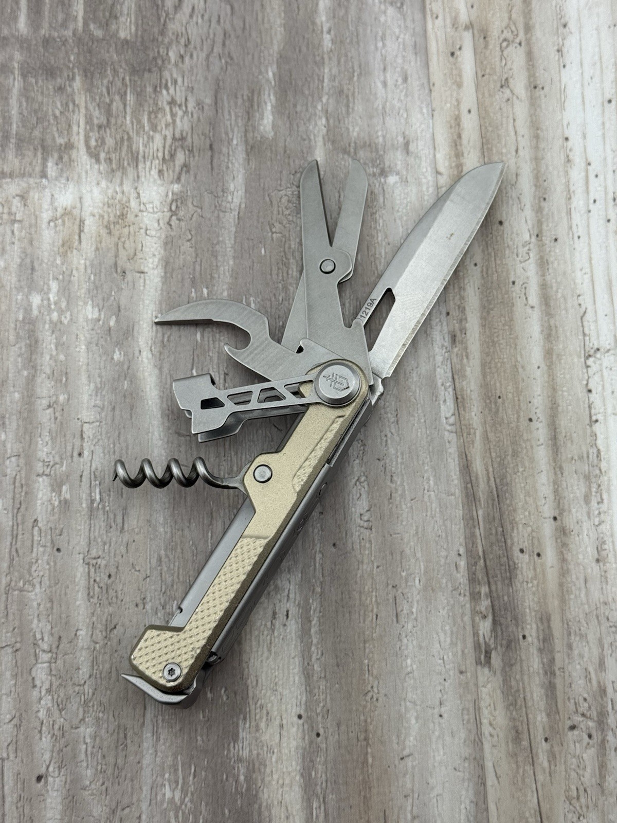 Lot of 2: Gerber Armbar Drive Black & Armbar Cork Gold Multi-Tool Pocket Knife