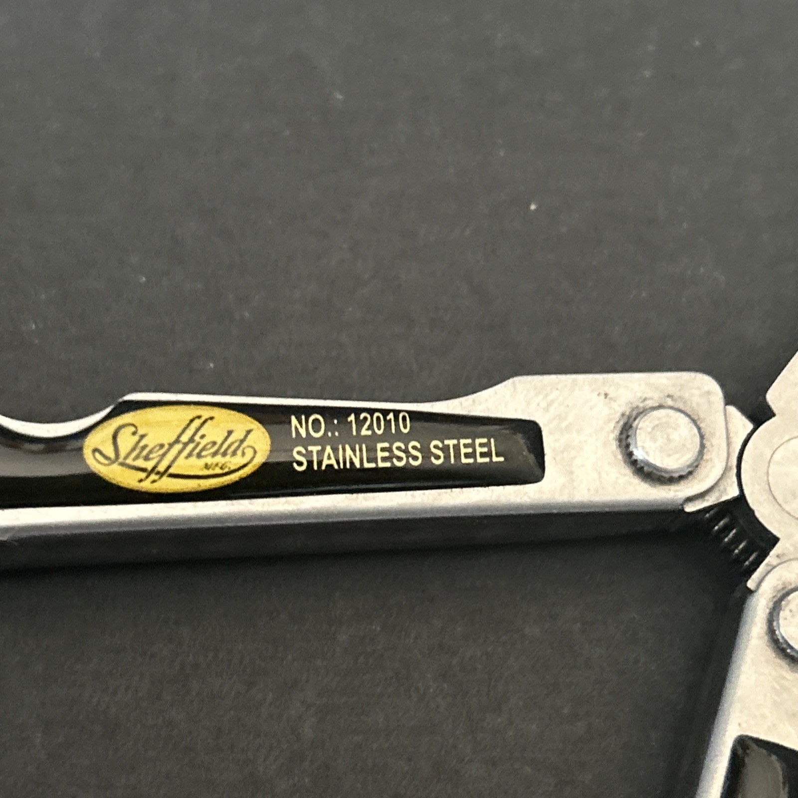 Vintage Sheffield Multi-Tool Knife Pliers-9 Tools Stainless # 12010