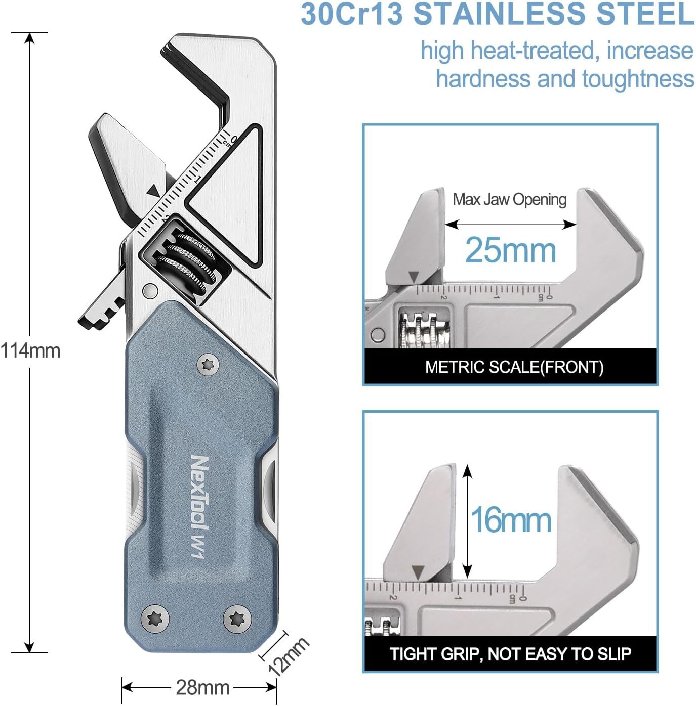NexTool EDC Multi Tool, 6 in 1 Wrench Multitool with Knife, Flat/Phillips Scr…