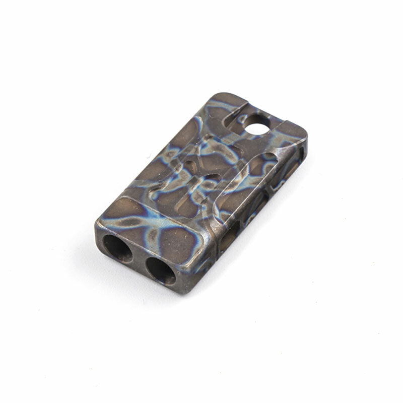 New Titanium Twin Tubes SOS Whistle High Frequency Outdoor Survival EDC Keychain