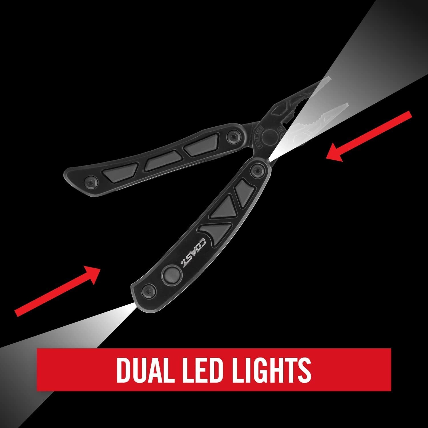 Dual LED Multi-Tool Stainless Steel Pliers New