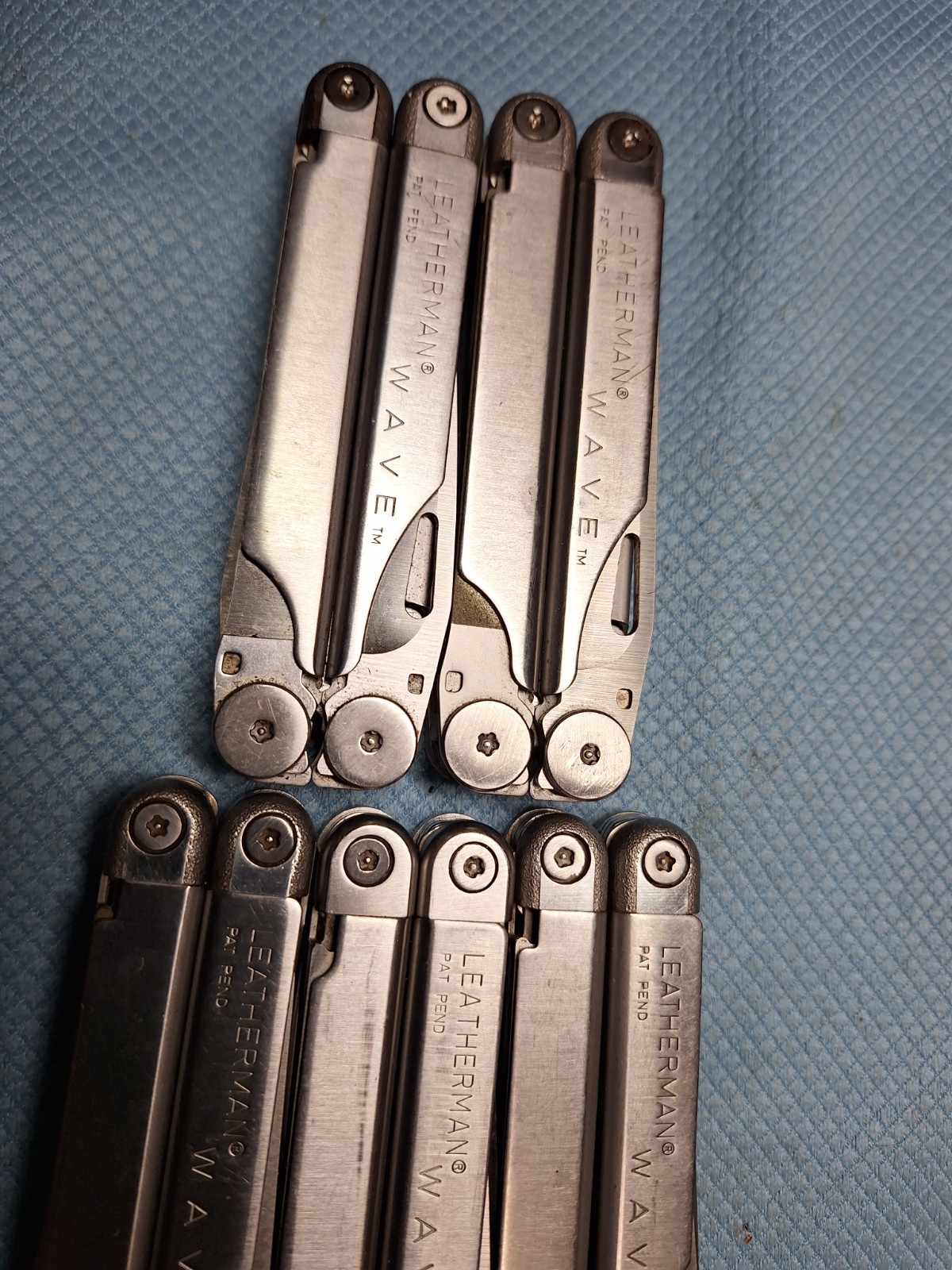 8 older Leatherman Wave Multi Tools FISHING Excellent LOT 107