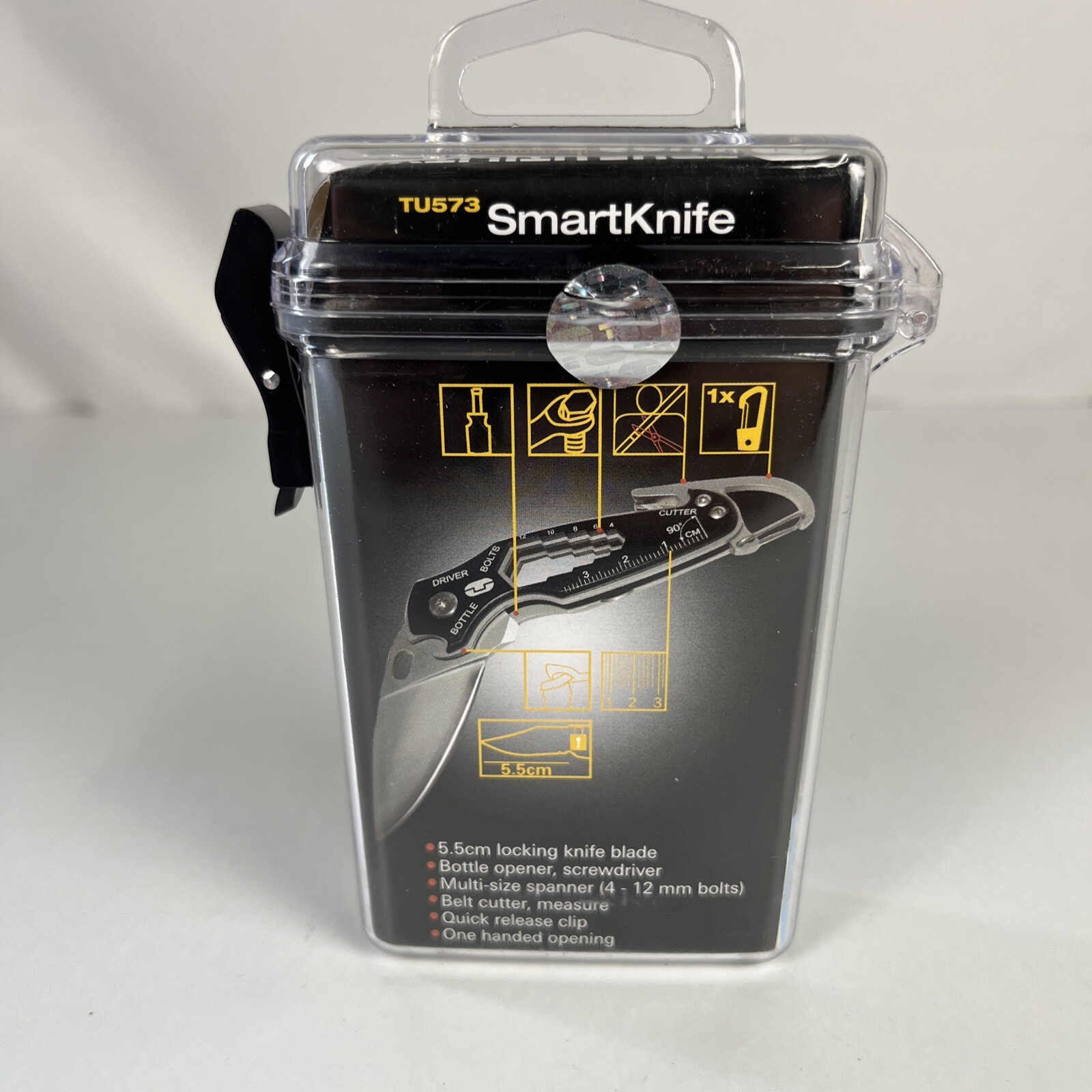 TRUE UTILITY SMART POCKET KNIFE 11-in-1 MULTI TOOL W/ WEATHERPROOF CASE CLIP NEW