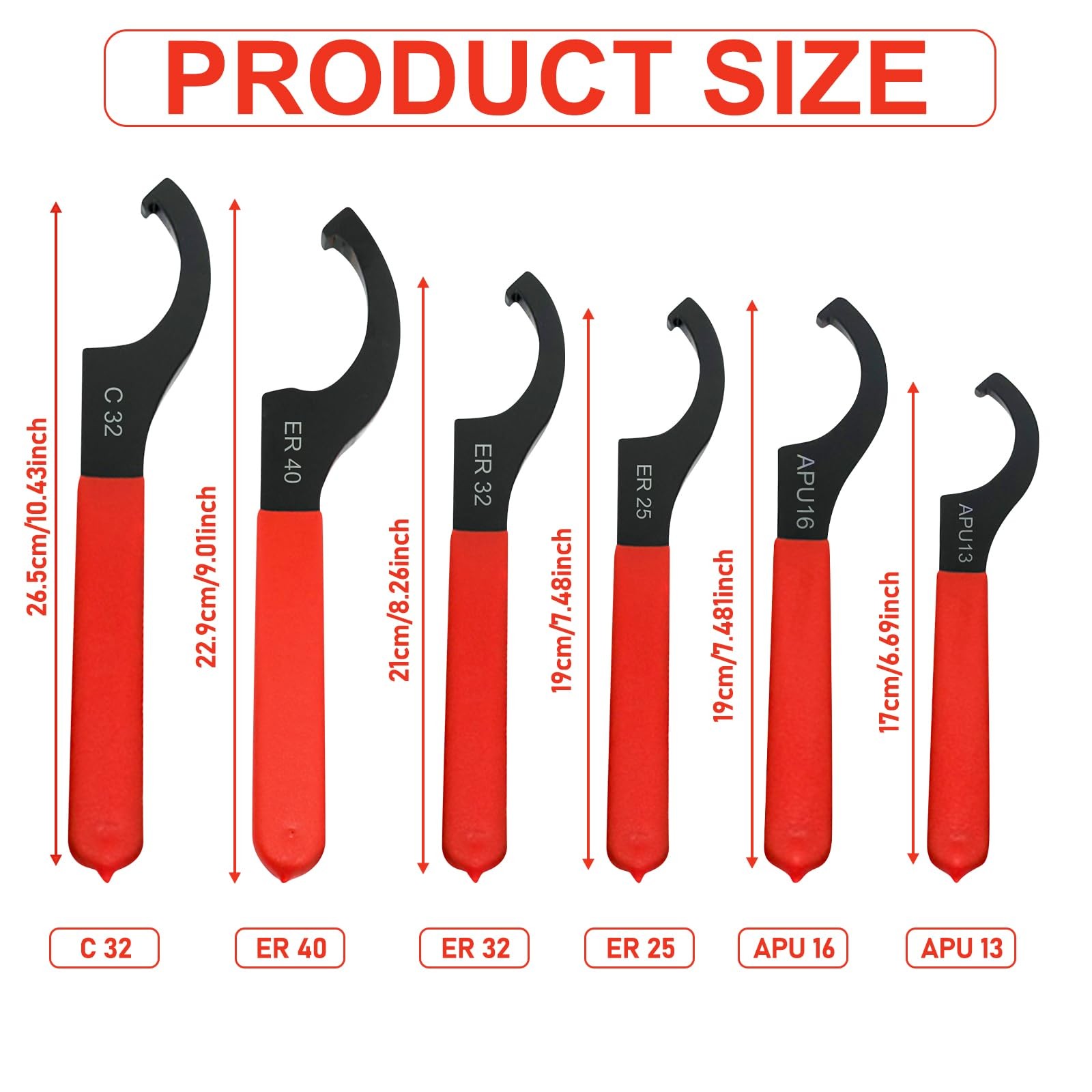 6pcs Threaded Spanner, Hook Wrench Tool CNC Mechanical Wrench…