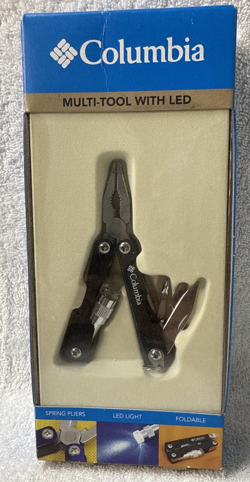 Columbia 10-Function Tool- Knife, Scissors, LED Light #BX16