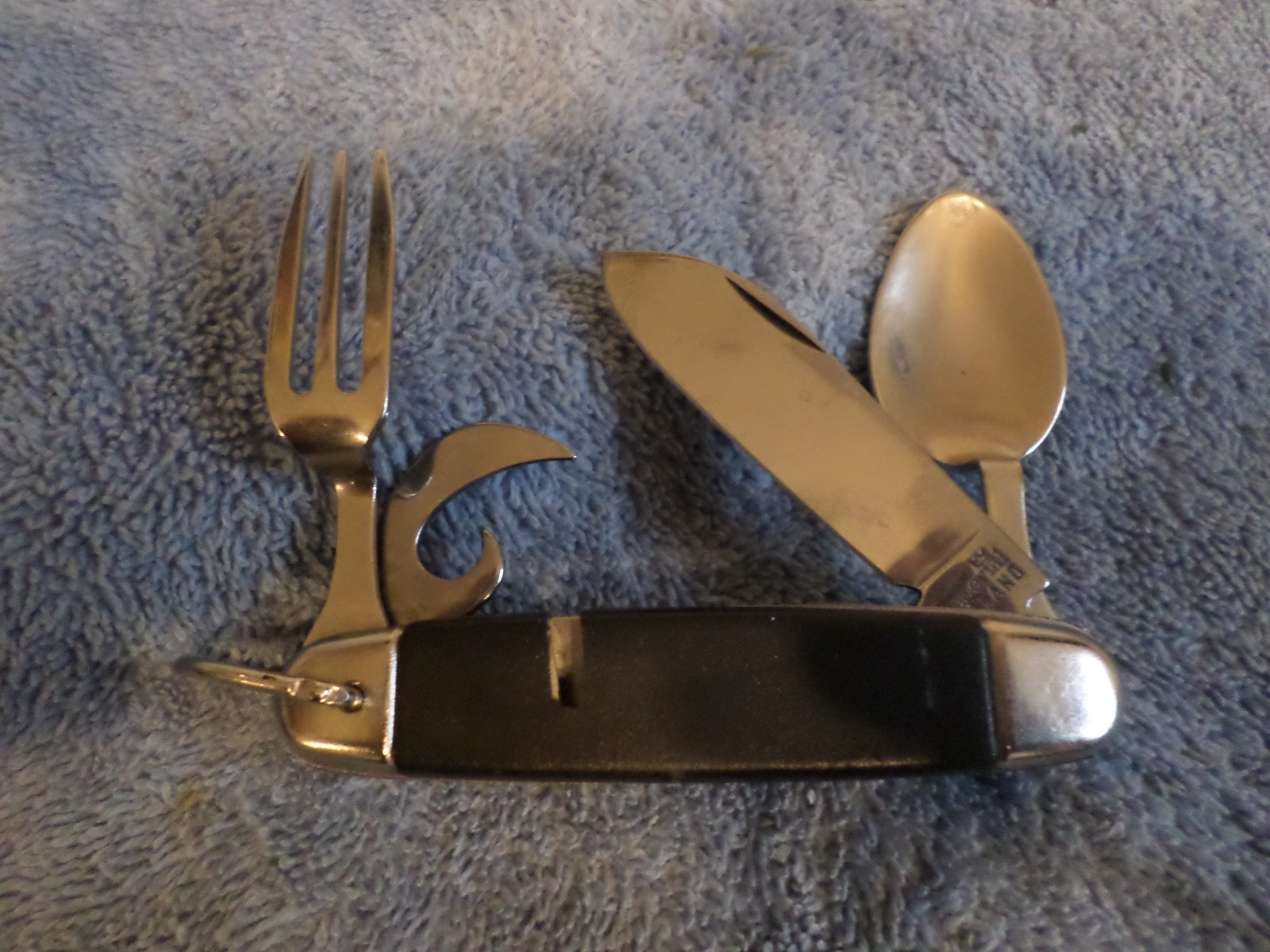 Camping Eating Utensil Set Folding Emergency Cutlery Knife Fork Spoon Kit