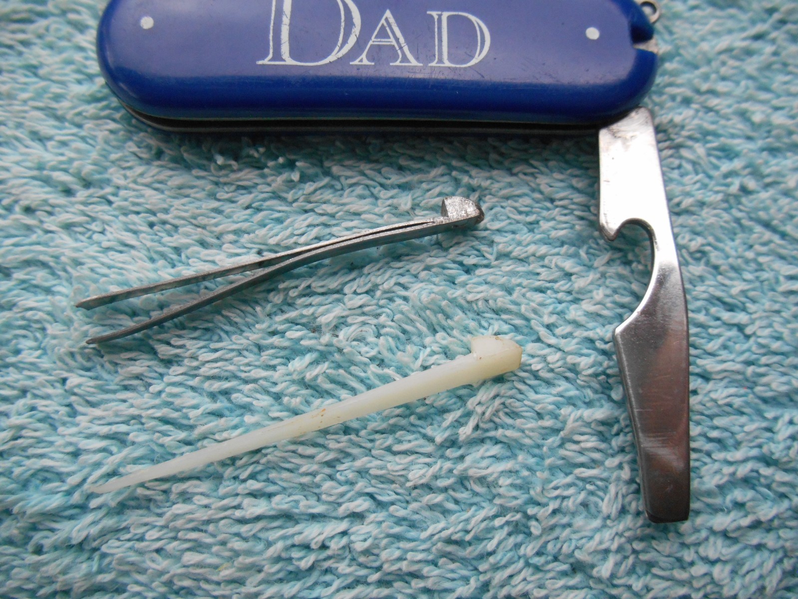 MULTI TOOL POCKET Knife 5 Function BLUE Stainless China DAD, YOURE NUMBER ONE!