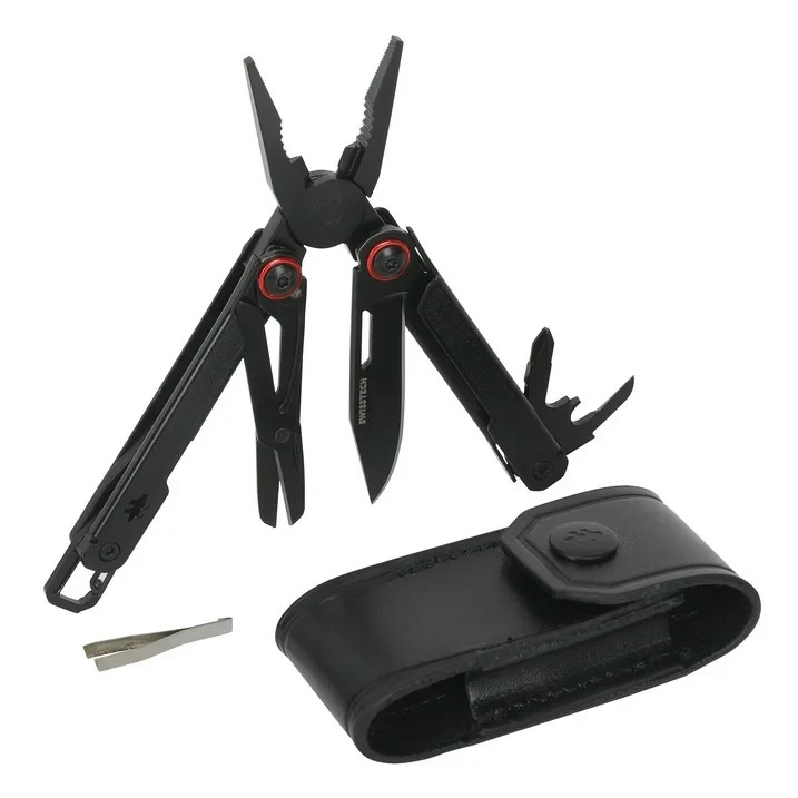 Swiss Tech Uberall 11-in-1 Folding Mini Multi-Tool Ultra Compact with Leather Sh