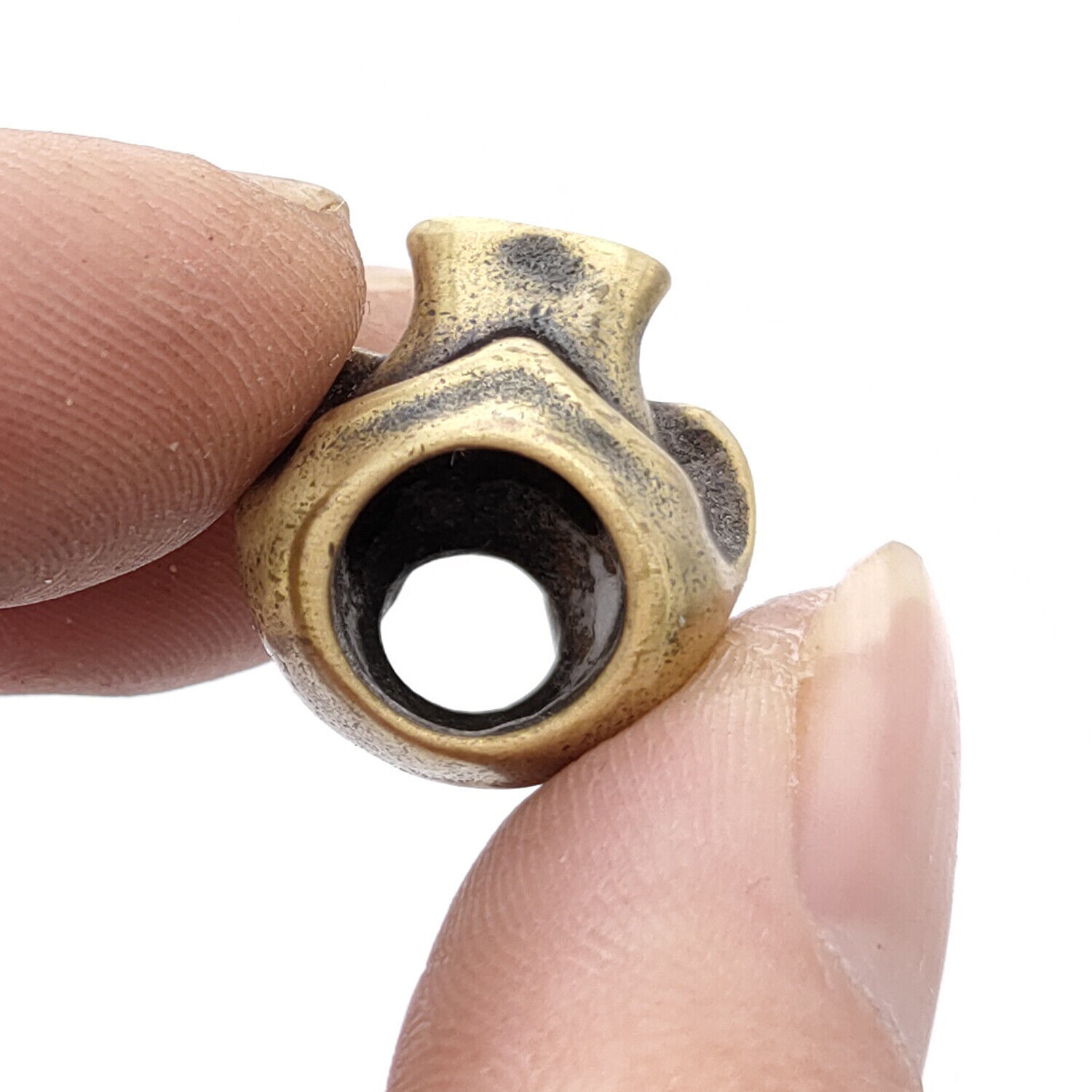 Hot EDC Brass Pig Knife Bead DIY Umbrella Rope Keychain Tool Lanyard Pendant
