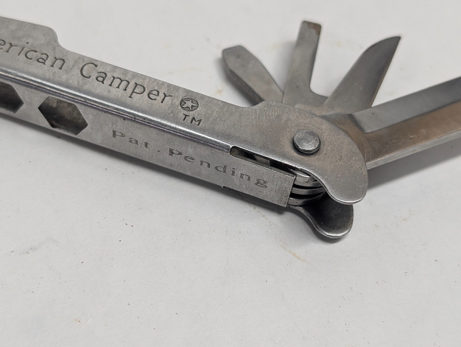 Vintage American Camper Multi Tool Folding Pocket Knife Set Stainless Steel