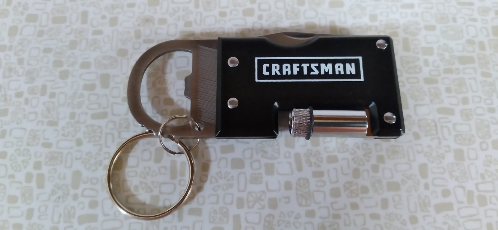Sears Craftsman Bottle Opener Knife Flashlight Keychain Combo Utility Tool