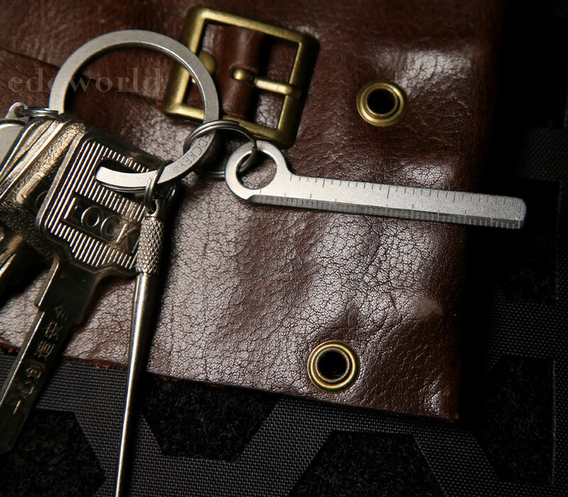 Titanium Pendant Necklace Portable Outdoor Multi Tools EDC Card Keychain