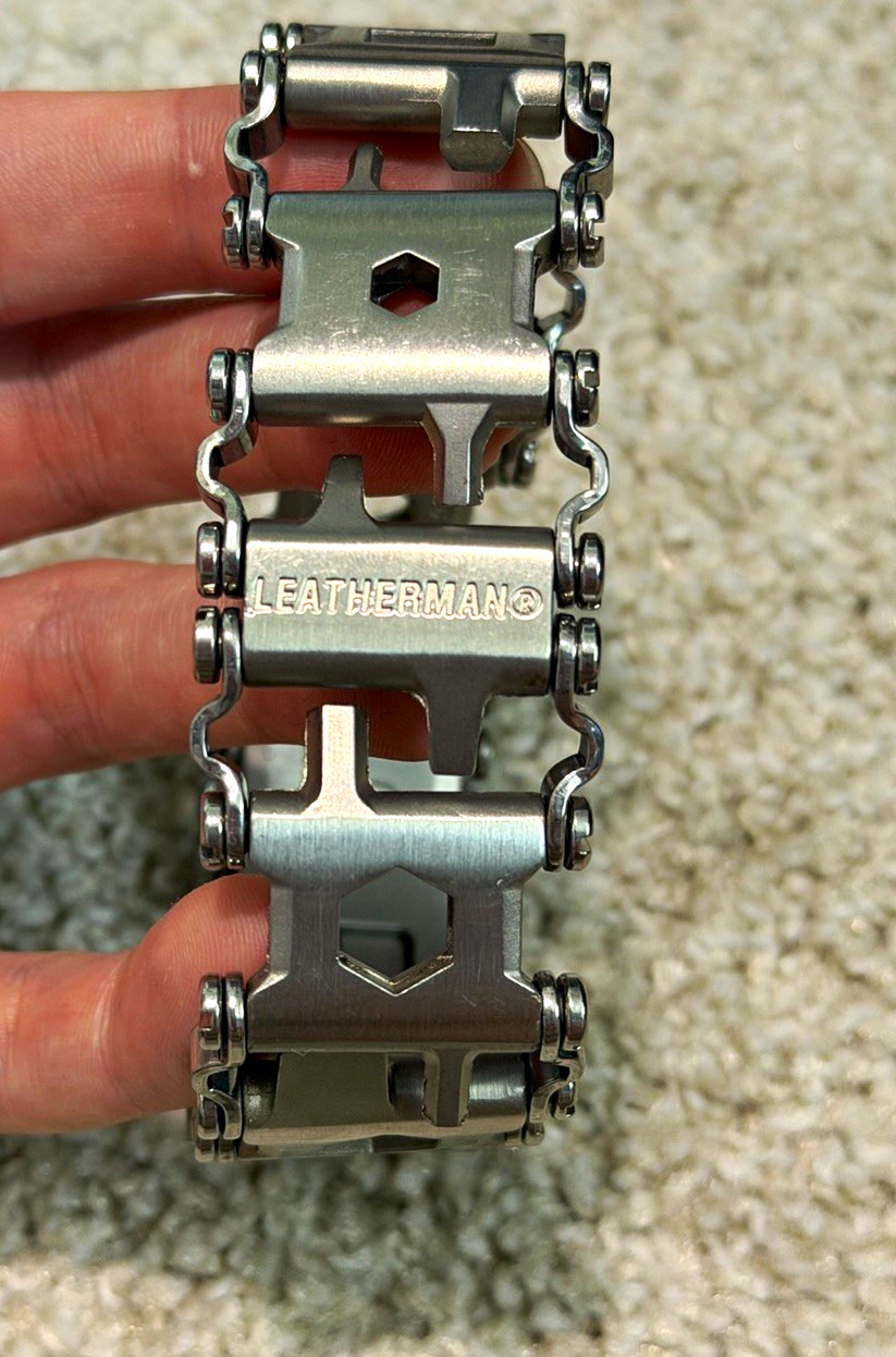 Original Leatherman Tread Multi-Tool Bracelet, Stainless Steel Silver