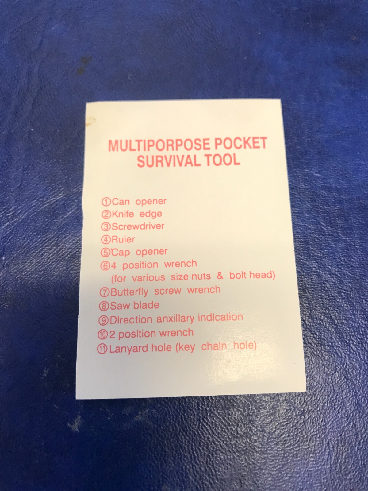 Credit Card Size Pocket Survival Knife with Case