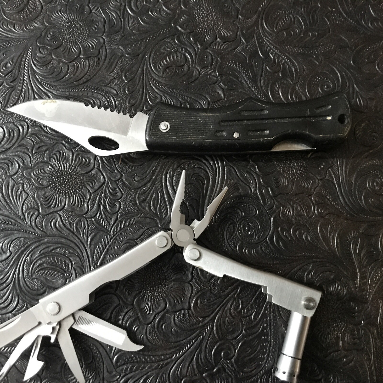 Steel Multi-tool With Pocket Clip And Pocket Knife