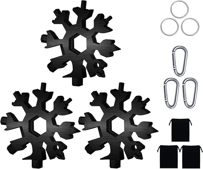 Multiherramienta Snowflake 3 piezas, 18 en 1, de acero inoxidable estándar.neuvo