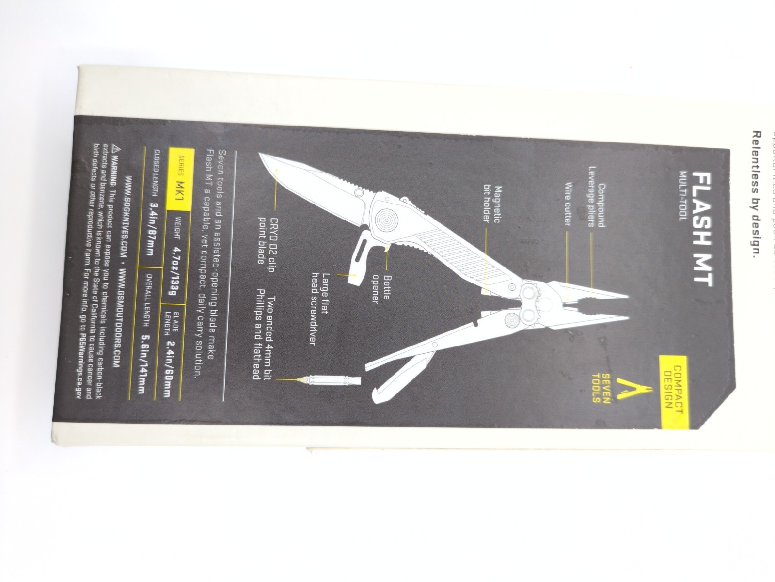 SOG Flash MT Multi Tool Assisted Opening Blade Aluminum Handles 29-55-01-41 NEW