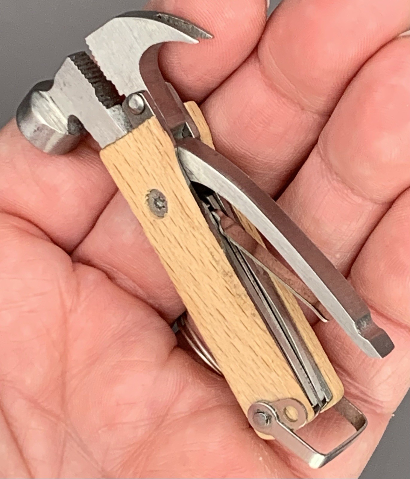 Mini Hammer Multi Tool 3”. Plier, Wire Cutter,Knife, Bottle Opener, Screw Driver