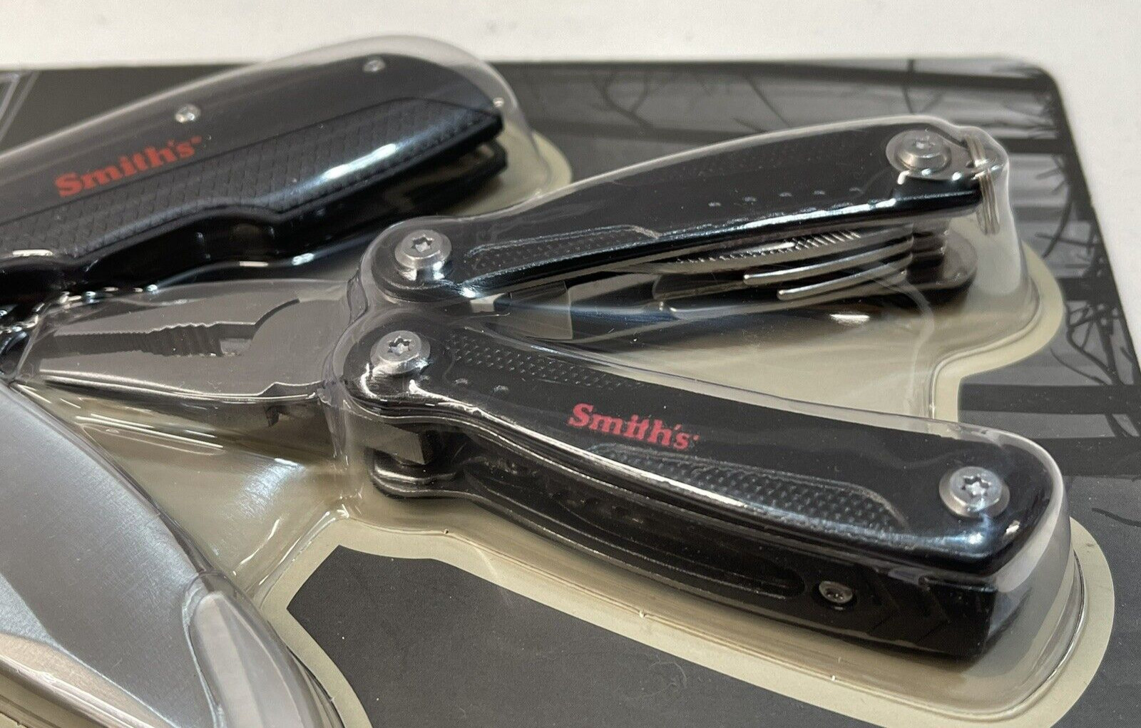 Multi-Tool &Knife Set: 3piece, Pliers, Folding Knife and sharpener Smiths Brand