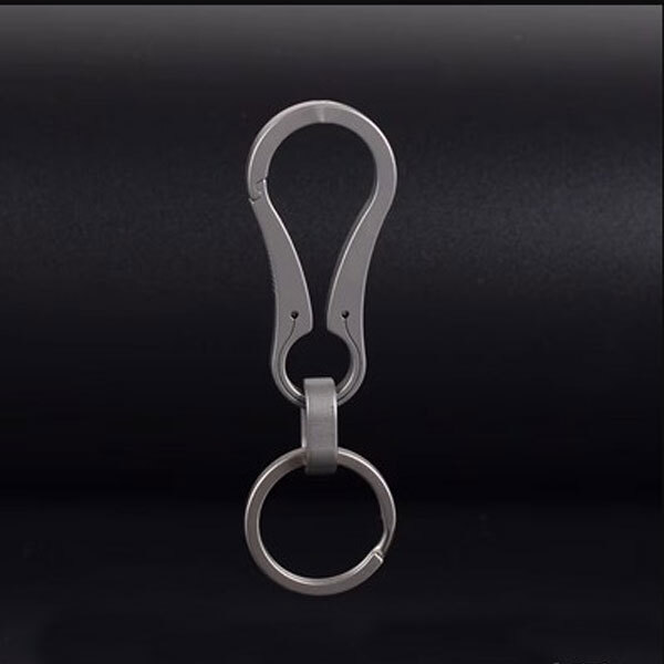 Titanium Alloy Keychain with Key Ring Portable Waist Belt Hanging Buckle EDC