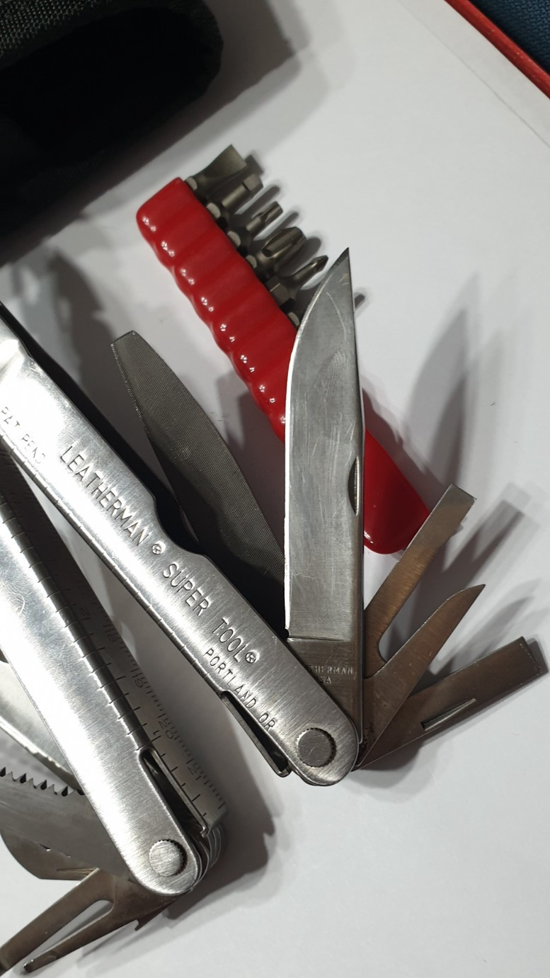 🔥🔥 Leatherman Super Tool Gen 1 OG + Bits + Adapter Hard Nylon Case Rare Set