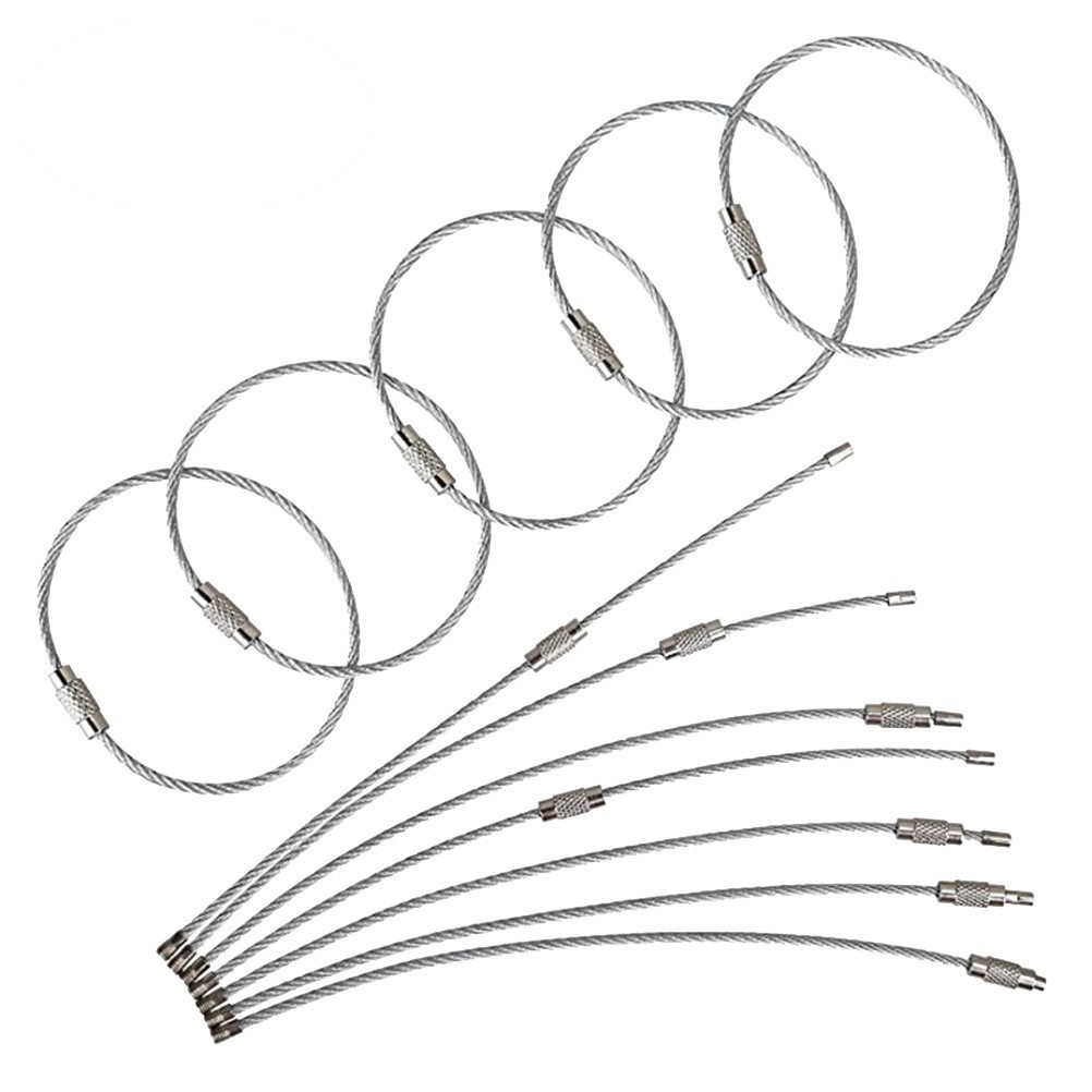 24 Pcs Stainless Steel Wire Key Heavy Duty Wire Chain Luggage Tags