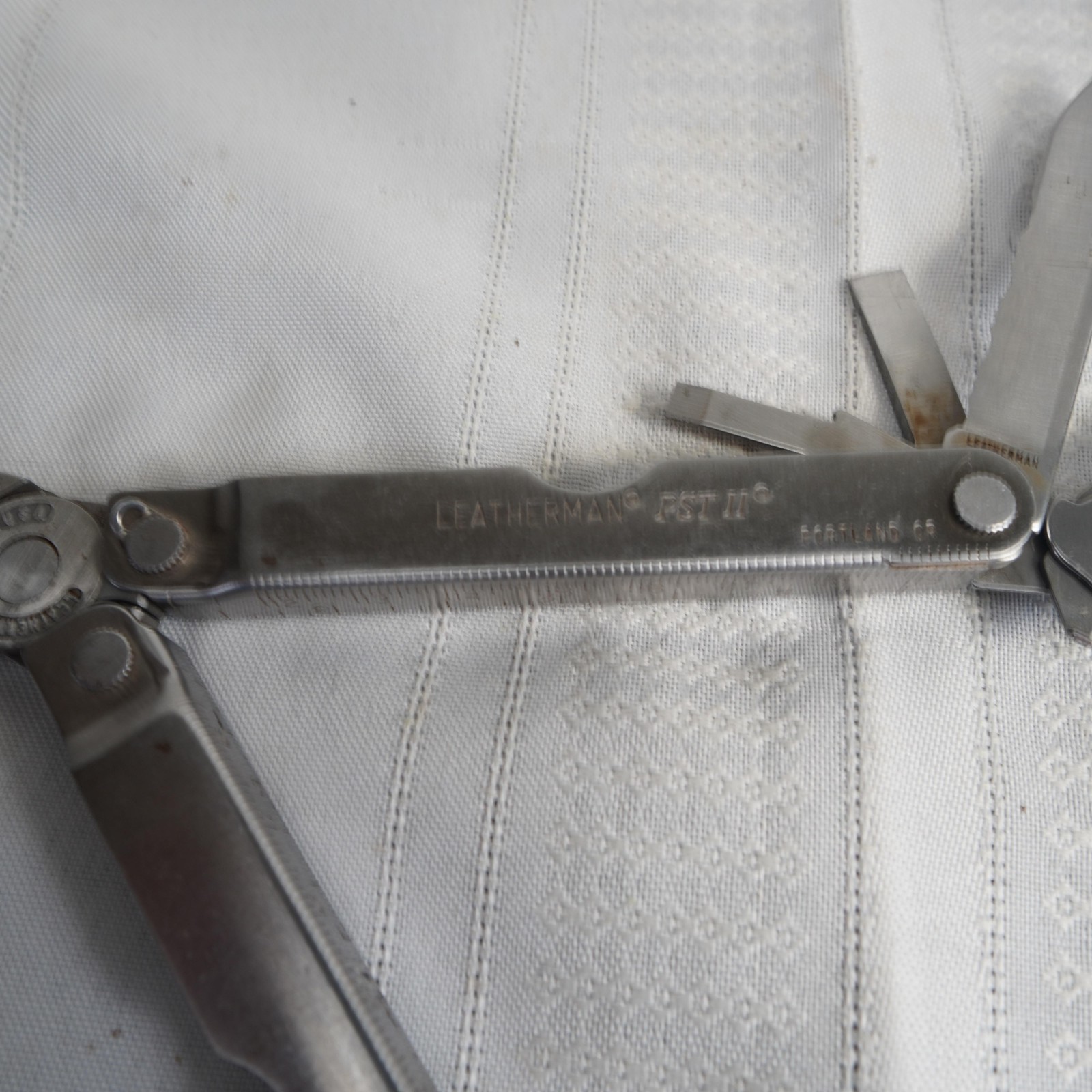 Vintage Leatherman PST II Multi-Tool Stainless Pliers Knife USA Belt Sheath EDC