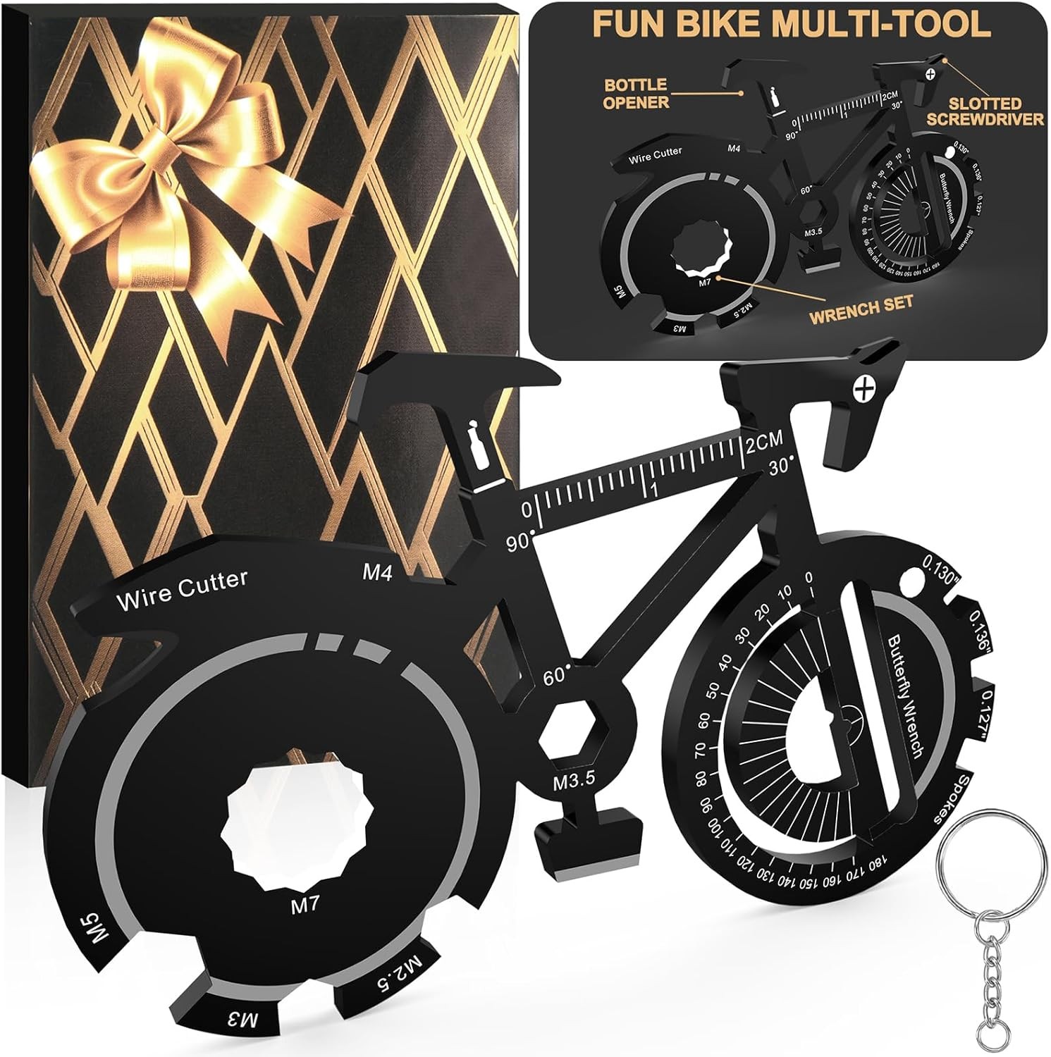 Fun Mens Gifts EDC Multitool – Unique Men Birthday Bike Gift, Novelty Christmas