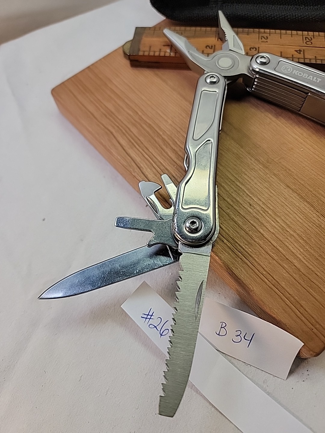 Kobalt Multi-tool Pocket Knife 9 Blade With Sheath Heavy Duty