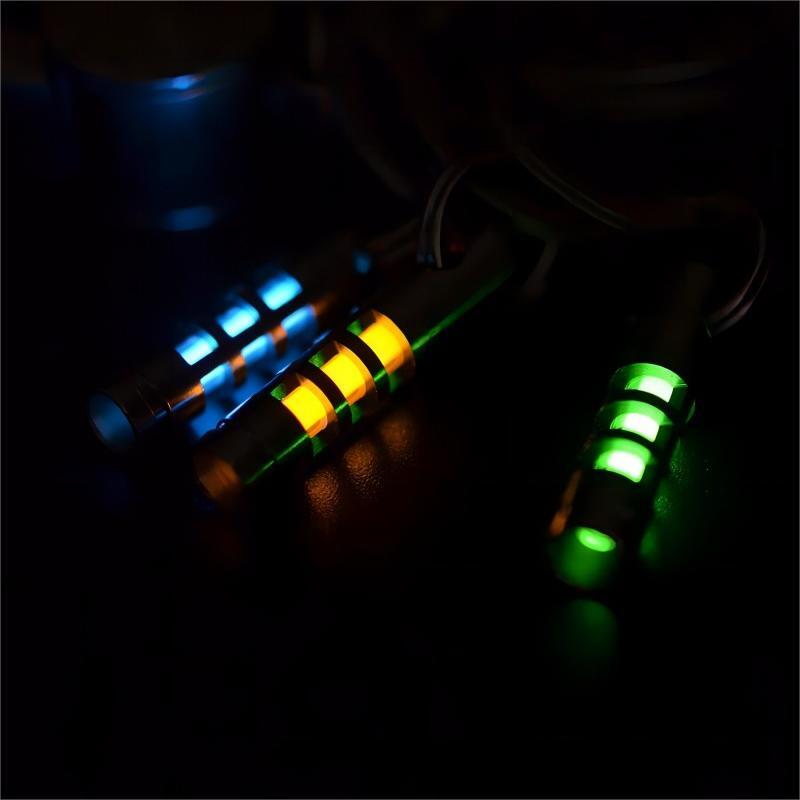 Glow in the Dark Titanium Keychian Necklace Pendant EDC Charm 25 Years Life Gift