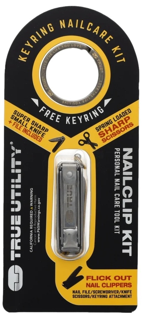 True TRUTOL0005 Nail Clip Kit Personal Nail Care Tool Keyring