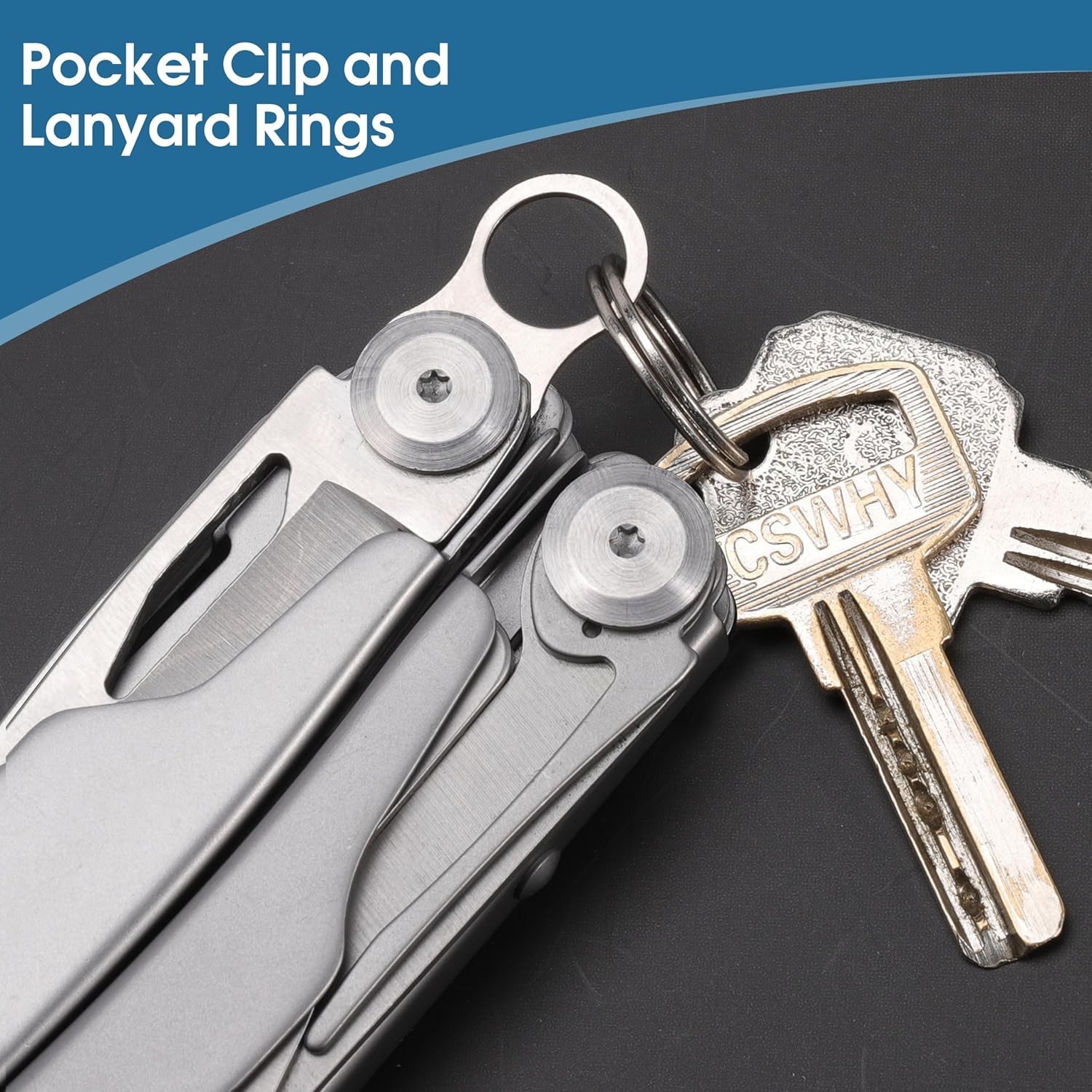 Quick Release Pocket Clips & Lanyard Rings for Leatherman MultiTools