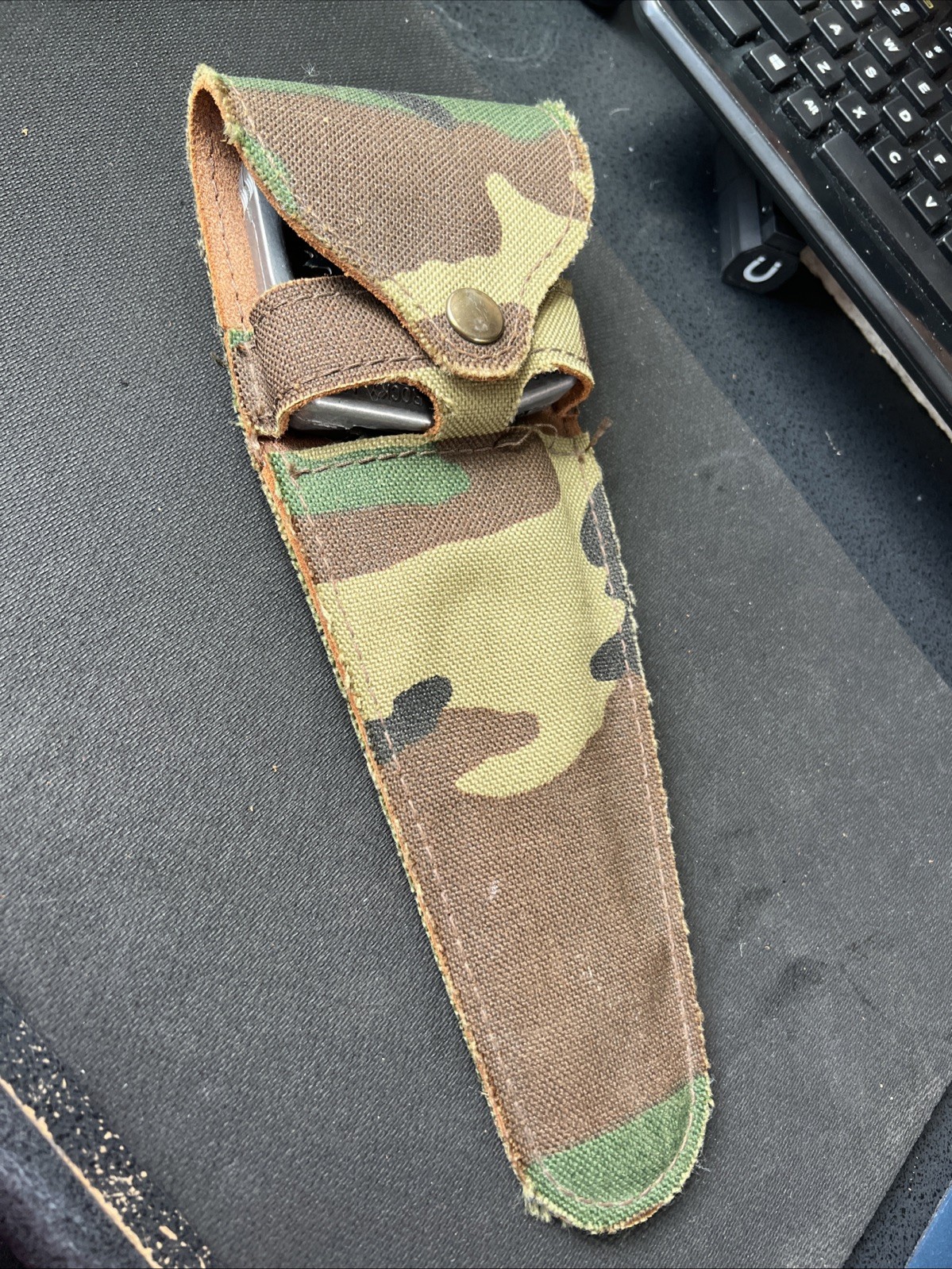 Rocky Mountain Pac Saw Vintage W/ Leather Sheath 12-1/2″ Long Nice ❤️camo