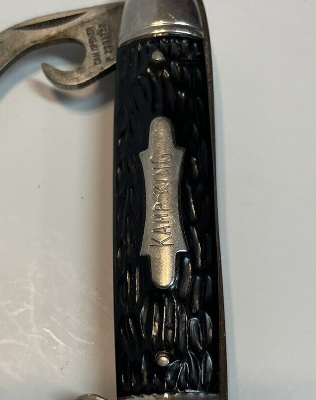 Vintage Imperial Kamp-King Multi Tool Pocket Knife / Opener, Plain Blade, Black