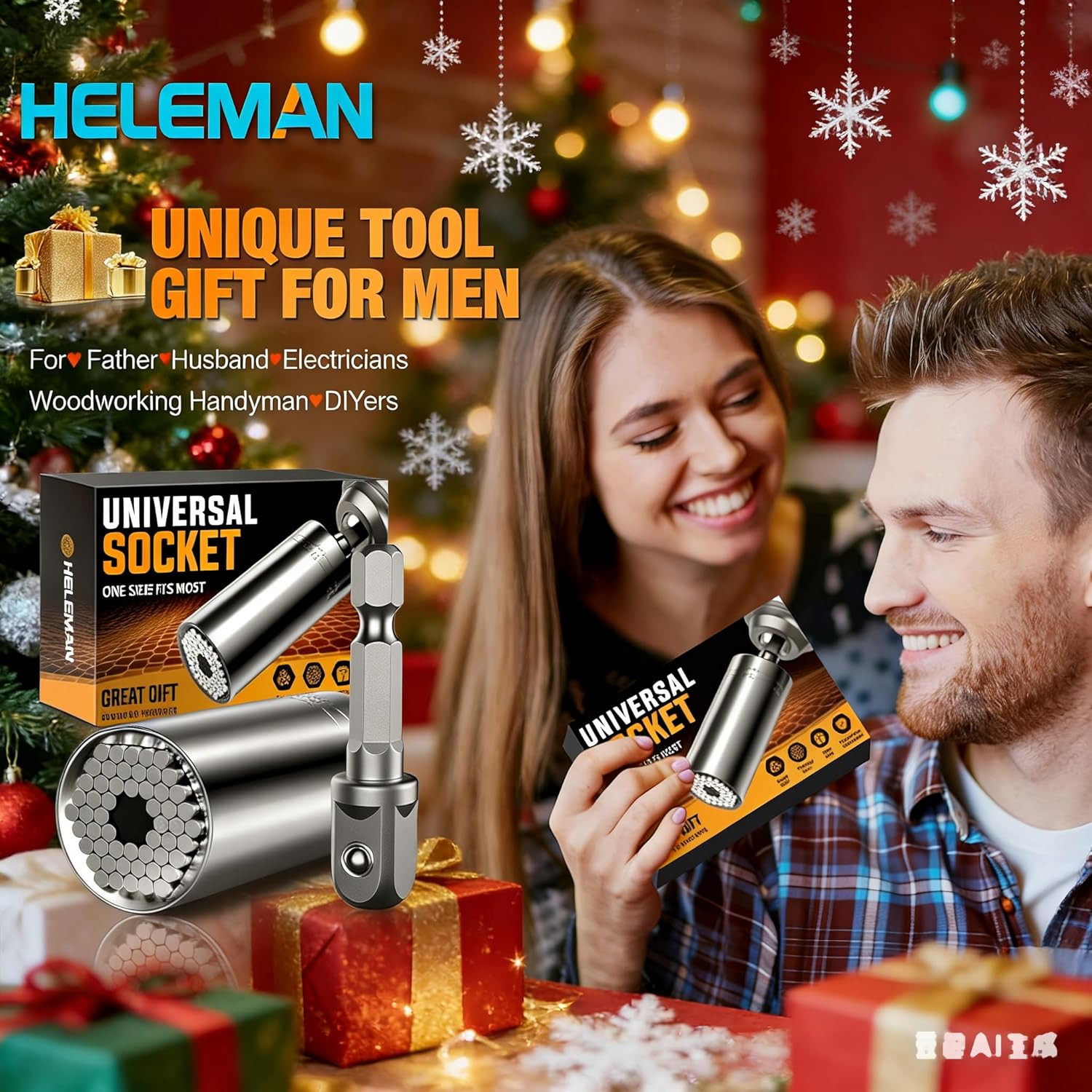 Fathers Day Dad Gifts from Daughter Son, Super Universal Socket Tools Gifts for