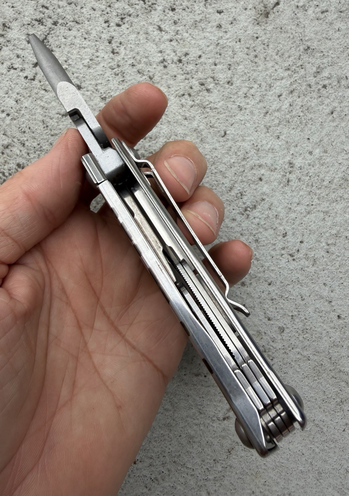 LEATHERMAN REV ADVERTISING “MSH” “APS” MULTI TOOL W/POCKET CLIP, EXCELLENT